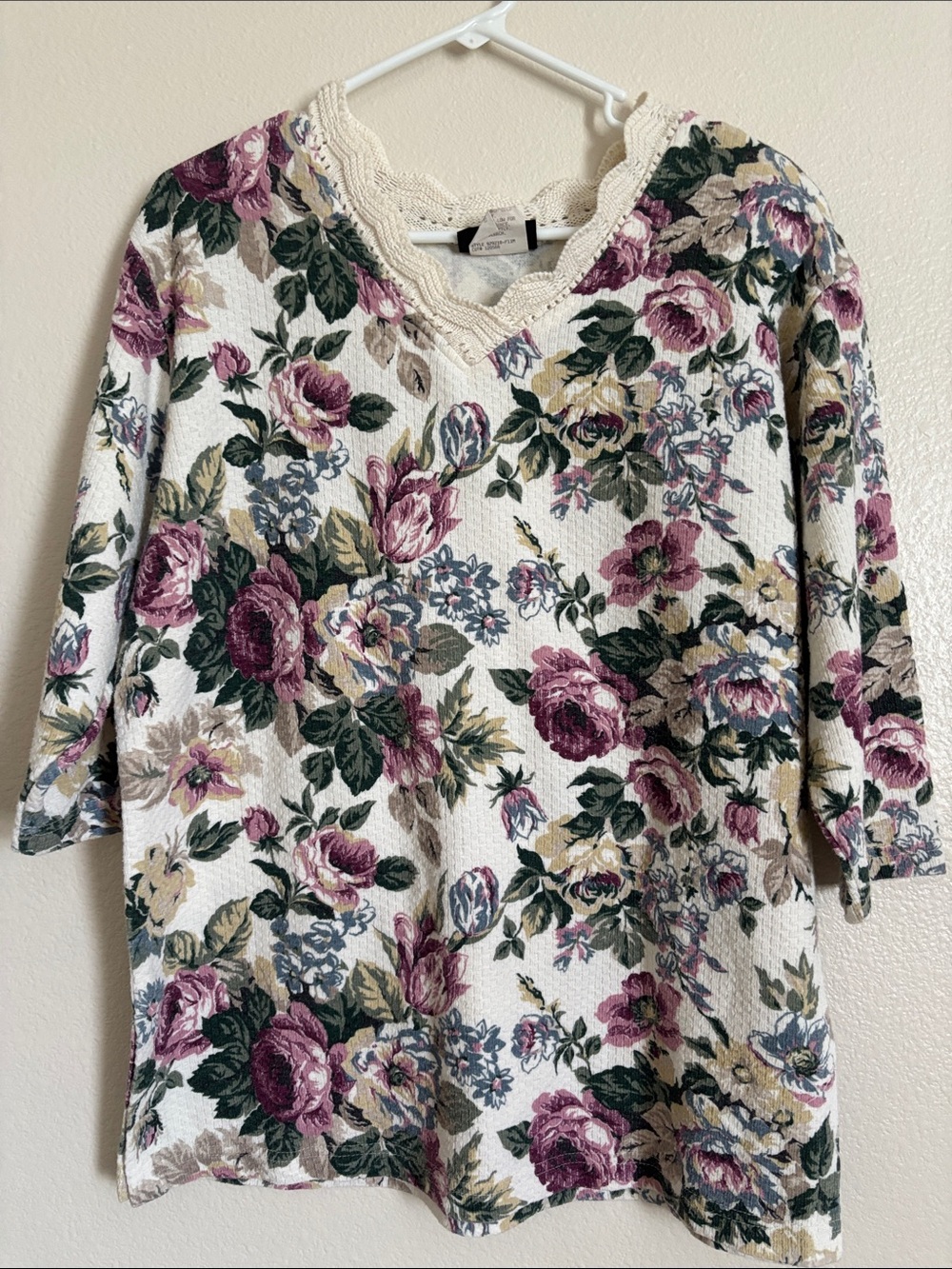 Vintage Floral SWAT V Neck Top